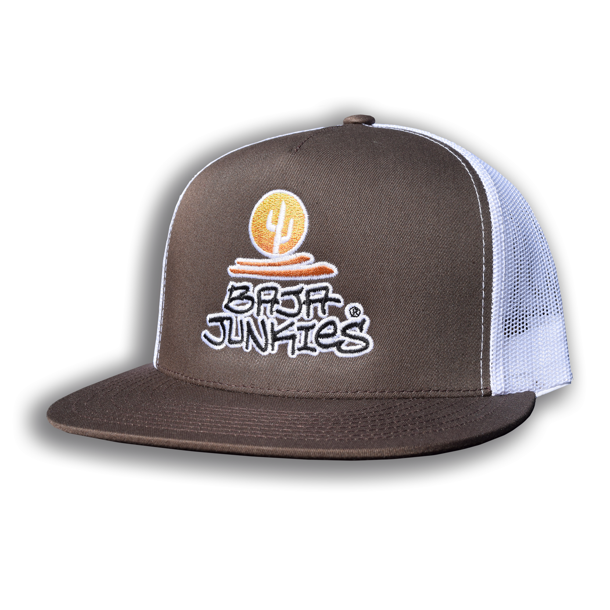 Stacked Brown/ White Trucker